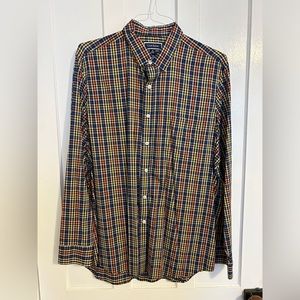 Macy’s Club Room multicolored long sleeve button-down shirt. XL.